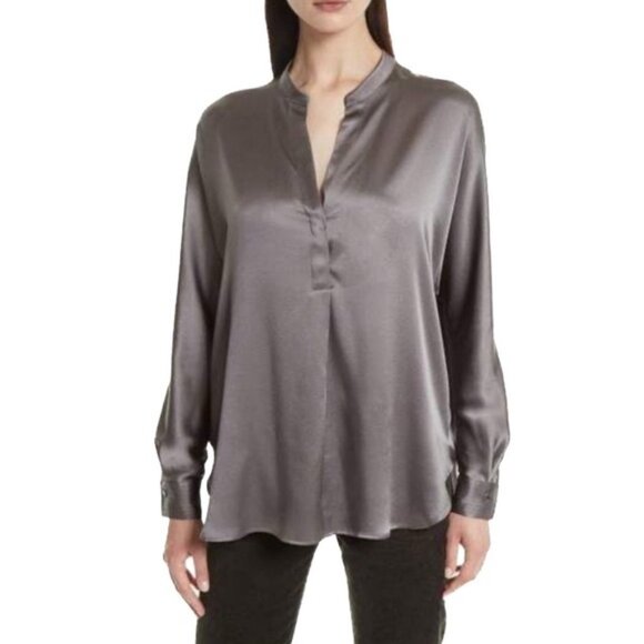 Vince Silk band collar blouse - size xs - Picture 1 of 11